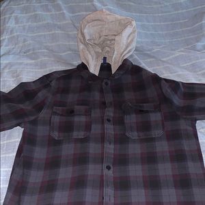 H&M hooded flannel jacket